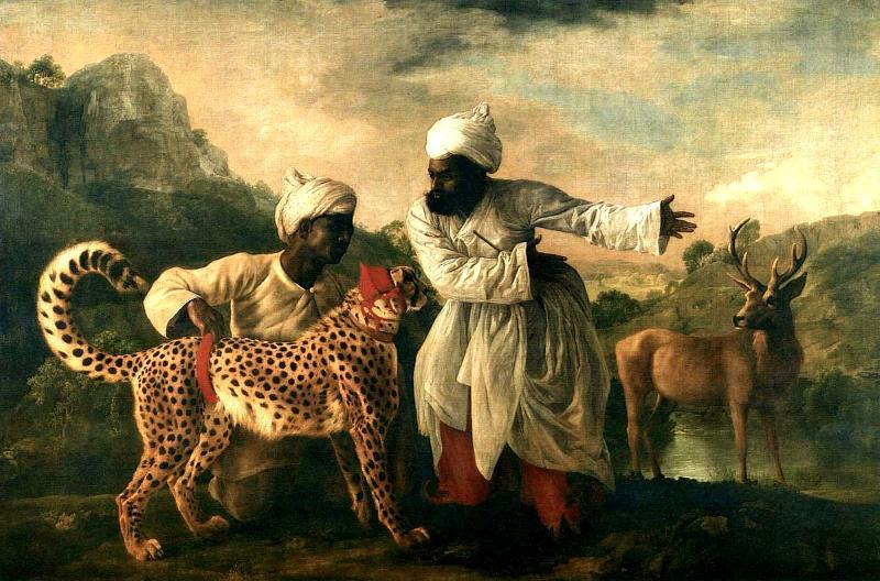 George Stubbs Gepard mit zwei indischen Dienern und einem Hirsch France oil painting art